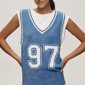 Anthropologie Pilcro Sporty Sleeveless Twofer Sweater